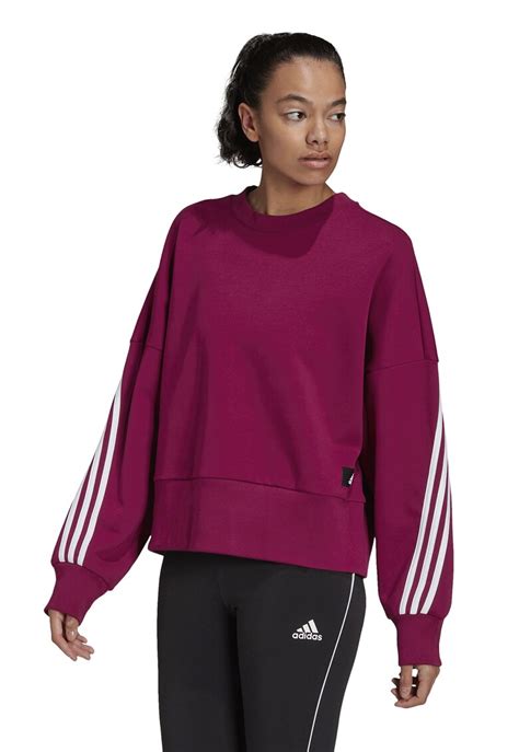 Фитнес блуза с 3 ивици и паднали ръкави adidas Performance