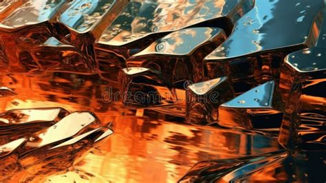 Abstract Reflections And Distortions In Glass Surfaces Creating A