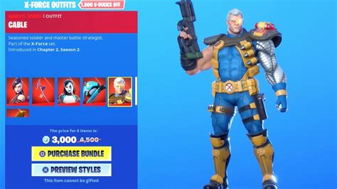 Fortnite New X Force Skin Bundle Marvel Series Item Shop