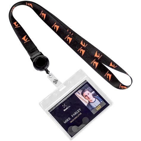 ID Badge Reel Full Color Lanyards With Badge Holder | Custom Lanyards ...