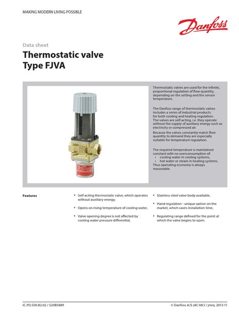 Thermostatic Valve | PDF | Valve | Water