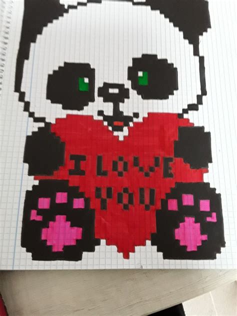 Panda Kawaii Dibujos En Pixeles Pixeles Dibujos