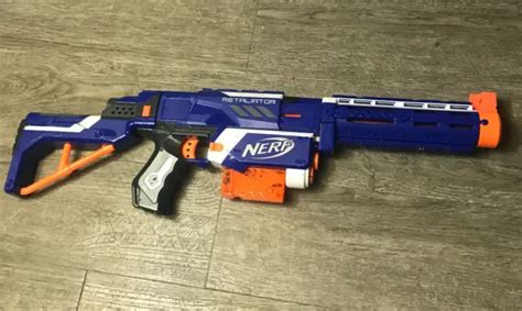 NERF N STRIKE Elite Retaliator Dart Gun Blaster Con Clip EUR 13 73