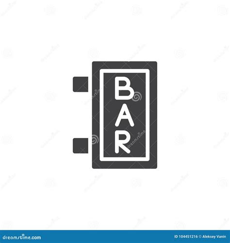 Bar Signboard Icon Vector Stock Vector Illustration Of Design 104451216