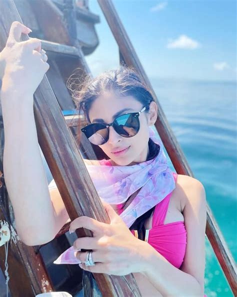 Mouni Roy Looks Ravishing In Pink Bikini