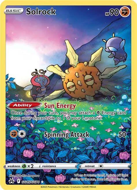 Pokemon Trading Card Game Crown Zenith Single Card Rare Holo Solrock Gg15 Galarian Gallery Toywiz