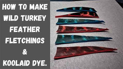 How To Make Wild Turkey Feather Fletchings Dye Them Koolaid Dye