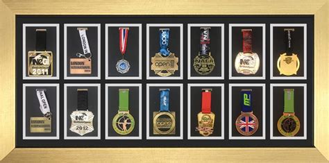 Sport Medal Display Case Frame For Large Sport Medal With Ribbons