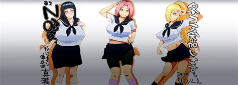 The Big Imageboard Tbib 3girls Breasts Haruno Sakura Hyuuga Hinata Multiple Girls Naruto