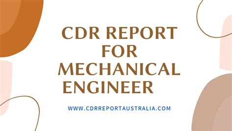 Cdr Sample For Mechanical Engineer Ea Approved Samples