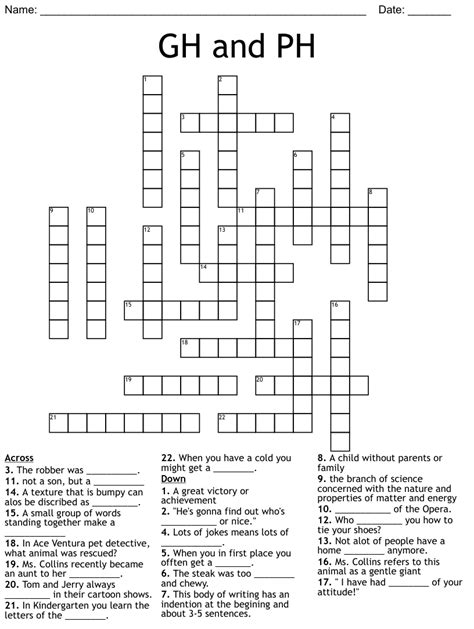 Gh And Ph Crossword Wordmint