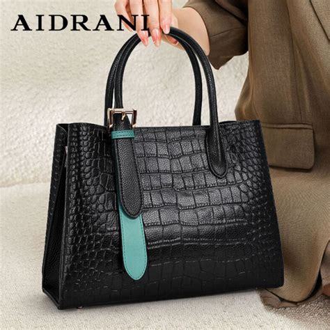 Aidrani Genuine Leather Womens Bag 2023 New Fashion Ladies Luxury