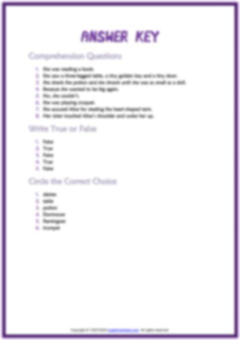 Solution Alice In Wonderland Esl Printable Reading Comprehension