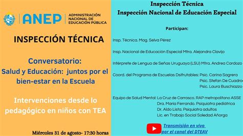 Conversatorio Salud y Educación juntos por el bien estar en la