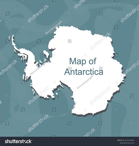 Antarctica Vector Graphics Map Antarctica Map Stock Vector Royalty
