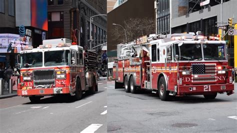 AIR HORN PINNED EQ2B FDNY ENGINE 65 TOWER LADDER 21 RESPOND TO