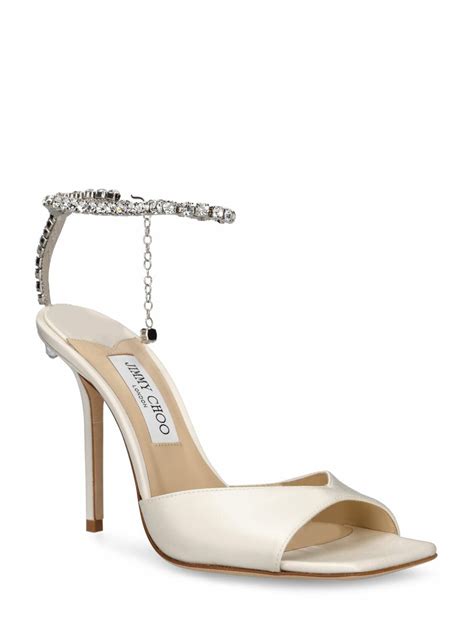 Jimmy Choo 100mm Saeda Satin Sandals Jimmy Choo