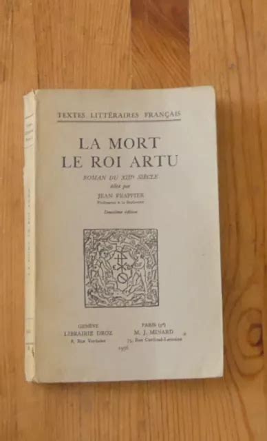 Litt Rature M Di Vale La Mort Le Roi Artu Roman Du Xiii Si Cle