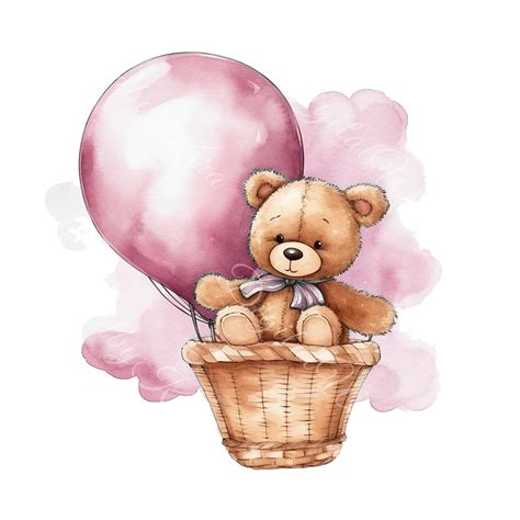 Teddy Bear Clipart Hot Air Balloon Hot Balloon Clipart Baby Shower