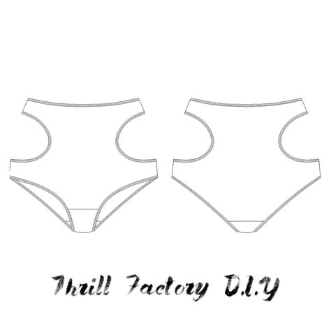DIGITAL Lingerie Sewing Pattern Multi Size High Waisted Panties SCARLETT TFD By