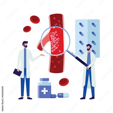 Medical Diagram Of Deep Vein Thrombosis At Leg Area Illustration About