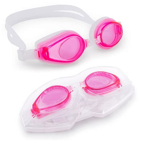 Adult Swimming Goggles With Case Pink Sswi 111