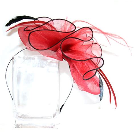Burgundy Headband Fascinator Accented With Feathers Etsy