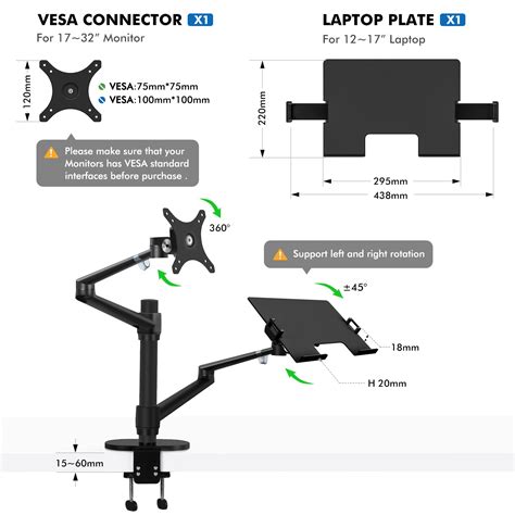 Mua Viozon Monitor And Laptop Mount In Adjustable Dual Arm Desk