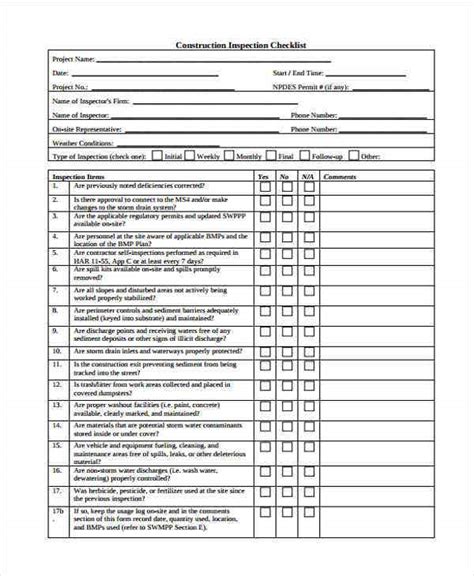 Construction Site Audit Template