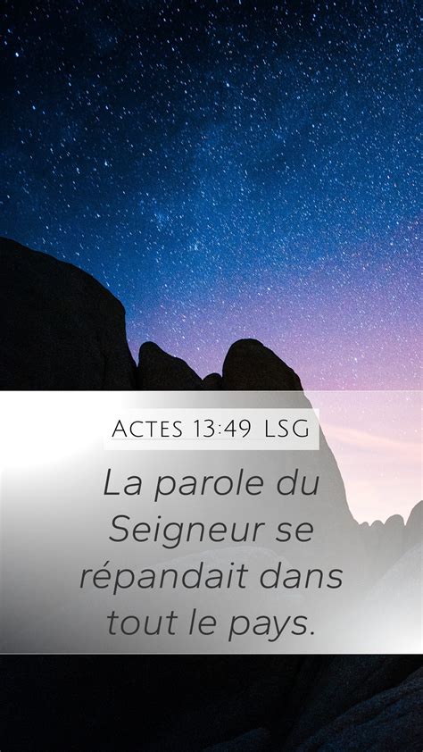 Actes 13 49 LSG Mobile Phone Wallpaper La Parole Du Seigneur Se