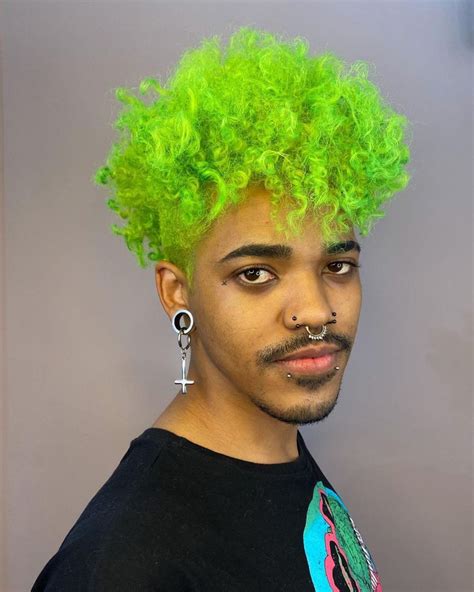 Pin By Euphamia On Hair In 2023 Yellow Hair Color Green Hair Men Neon Green Hair