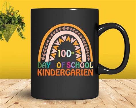 100 Days Of Kindergarten School Teacher Rainbow Svg Editable Files