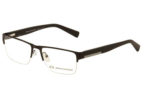 Armani Exchange Ax1018 Eyeglasses Frame Mens Semi Rim Rectangular