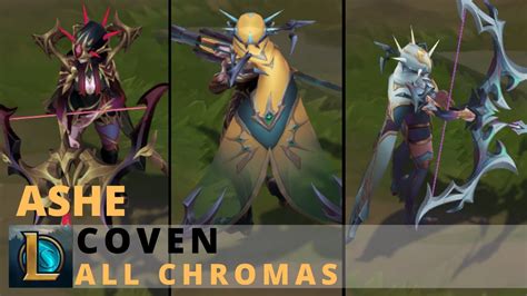 Coven Ashe All Chromas League Of Legends Youtube