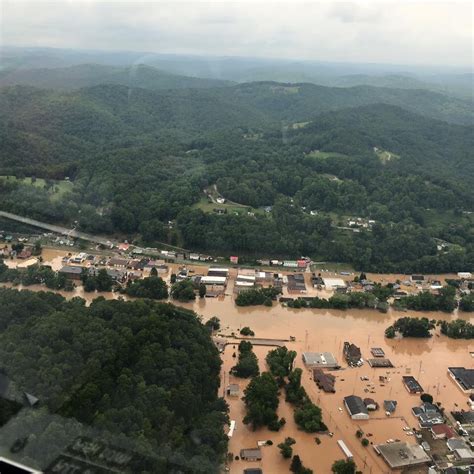 Photo Aerial View Of Widespread Flooding In Clendenin W Va