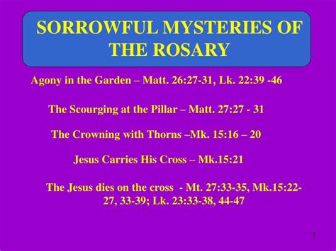 PPT - SORROWFUL MYSTERIES OF THE ROSARY PowerPoint Presentation, free ...