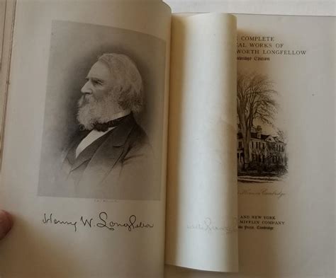 The Complete Poetical Works Of Henry Wadsworth Longfellow Cambridge