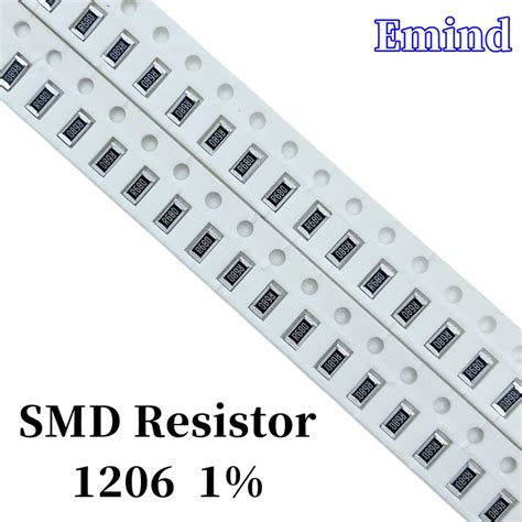 Generic 200pcs 1206 1 Smd 0r 10 100 120 47 470 560 680 1k 2k 20k 100k