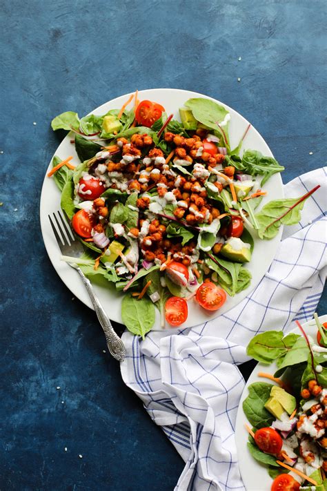 Bbq Chickpea Salad With Creamy Hemp Heart Ranch Flora And Vino