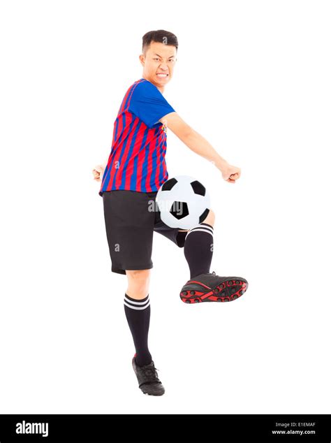 Footballer Kicking Ball Cut Out Stock Images And Pictures Alamy