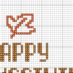 Happy Thanksgiving Cross Stitch Pattern Daily Cross Stitch