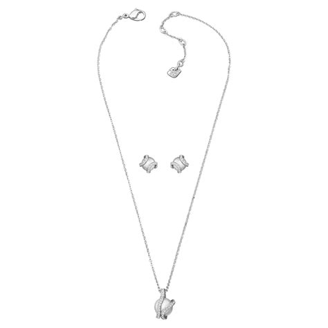 Nude Set White Rhodium Plated Swarovski