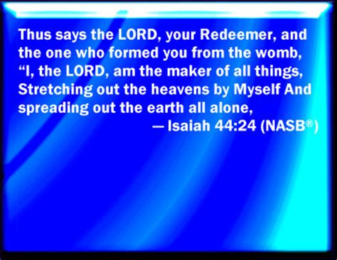 Bible Verse Powerpoint Slides for Isaiah 44:24