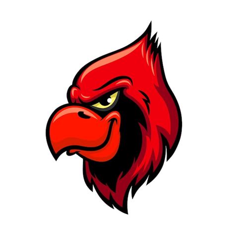 Premium Vector Cardinal Red Bird Head Vector Icon