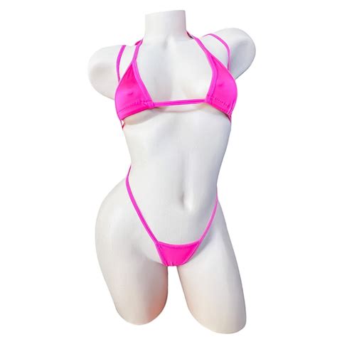 Hot Pink Triangle Bikini Slingshot Set EXOTIC DANCEWEAR Etsy