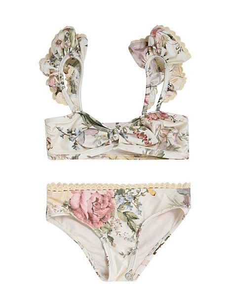 Zimmermann Waverly Trim Frill Bikini 8 10 David Jones
