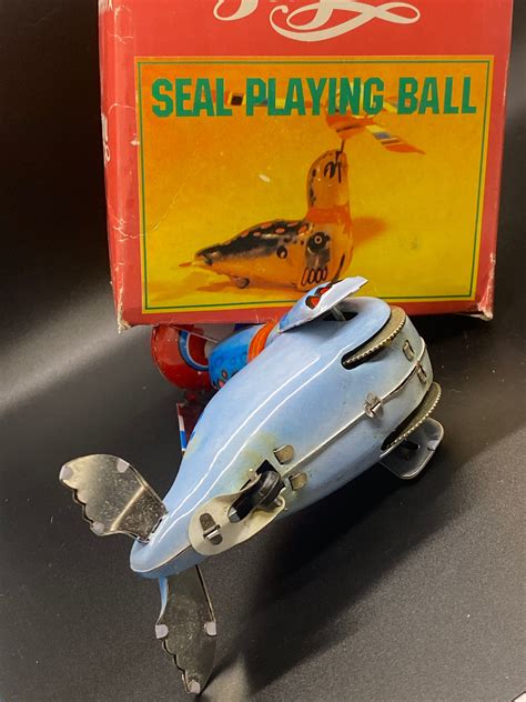 Wind Up Toy Seal Playing Ball Juyou Jmt 24 Etsy