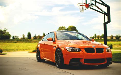 Bmw M3 E92 Orange Car Basketball Court Wallpaper Cars Wallpaper Better