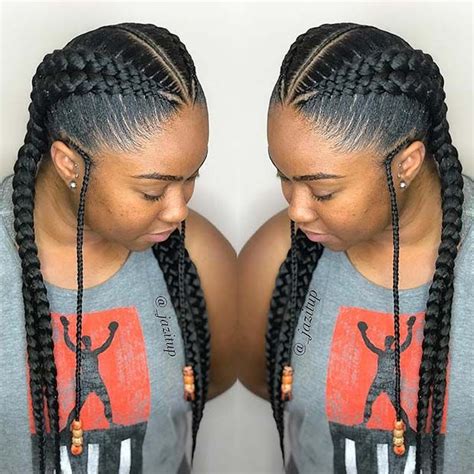 43 Most Beautiful Cornrow Braids That Turn Heads Stayglam Two Braid