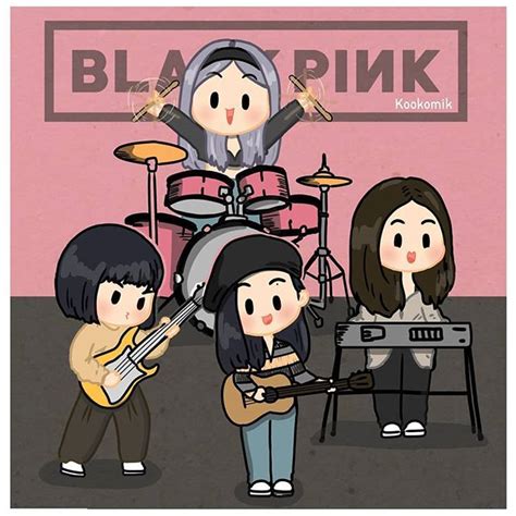 Three People Playing Instruments In Front Of A Pink Background With The